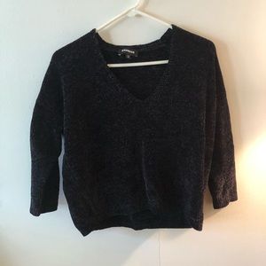 Express Crop Black Sweater